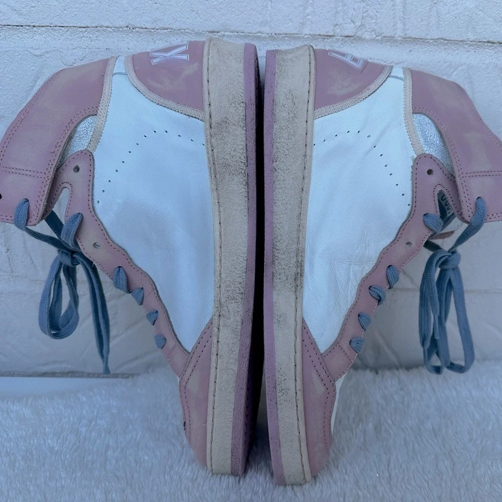 New Golden Goose Sky Star High Top Pink/White Sneakers Size 42